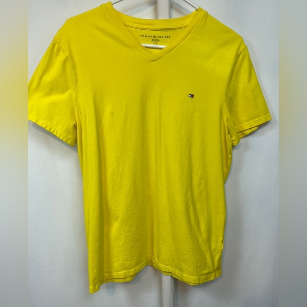 Women’s Tommy Hilfiger Bright Yellow Short Sleeve Shirt Size SP